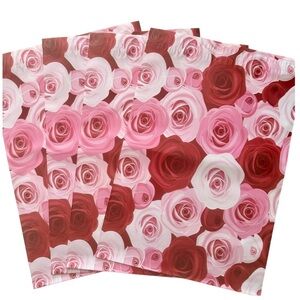 10 10x13 ROSES POLY MAILERS NEW PINK RED PACK BULK DURABLE WATERPROOF OFFICE BAG
